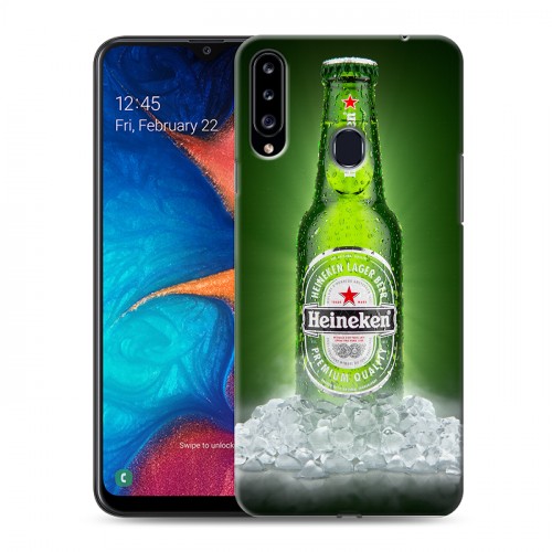 Дизайнерский пластиковый чехол для Samsung Galaxy A20s Heineken