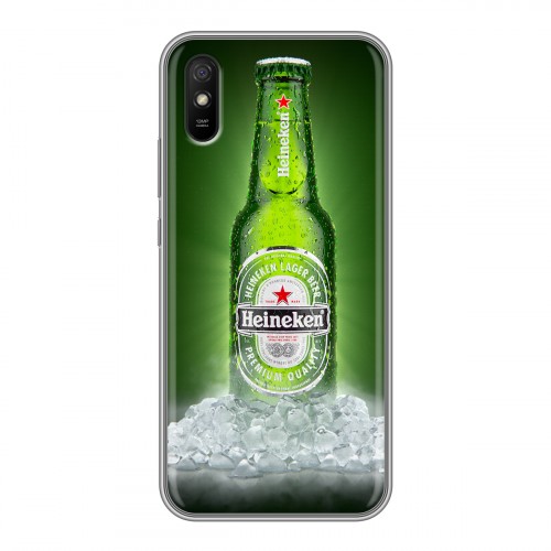 Дизайнерский силиконовый с усиленными углами чехол для Xiaomi RedMi 9A Heineken