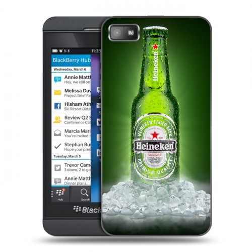 Дизайнерский пластиковый чехол для BlackBerry Z10 Heineken