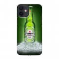 Дизайнерский силиконовый с усиленными углами чехол для Iphone 12 Mini Heineken