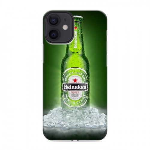 Дизайнерский силиконовый с усиленными углами чехол для Iphone 12 Mini Heineken