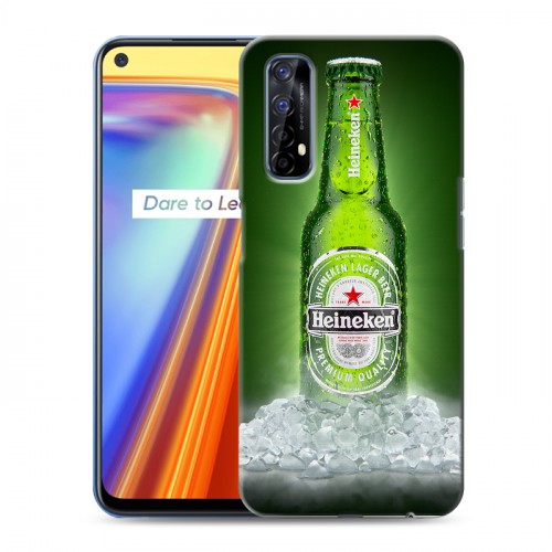 Дизайнерский силиконовый с усиленными углами чехол для Realme 7 Heineken