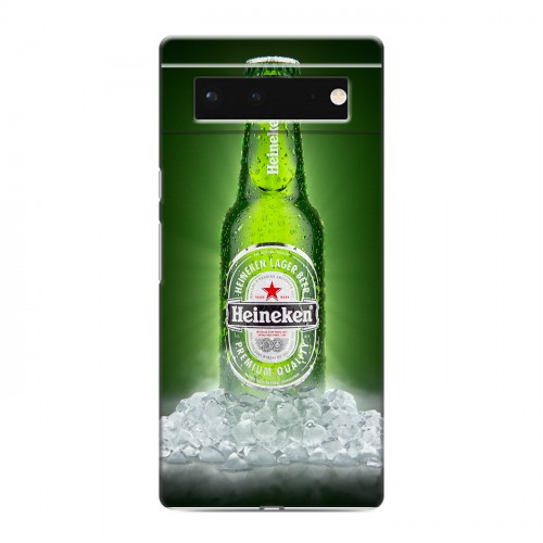 Дизайнерский силиконовый с усиленными углами чехол для Google Pixel 6 Heineken