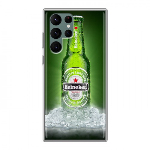 Дизайнерский пластиковый чехол для Samsung Galaxy S22 Ultra Heineken