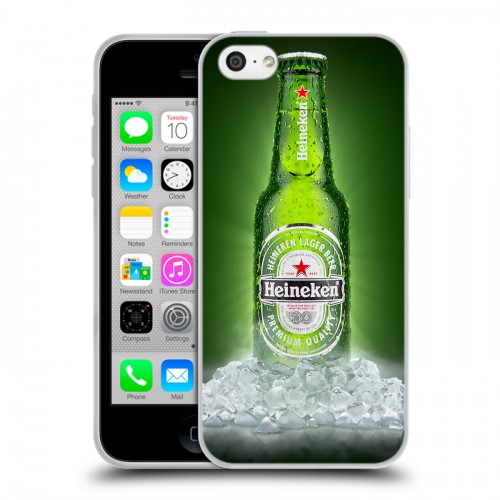 Дизайнерский пластиковый чехол для Iphone 5c Heineken