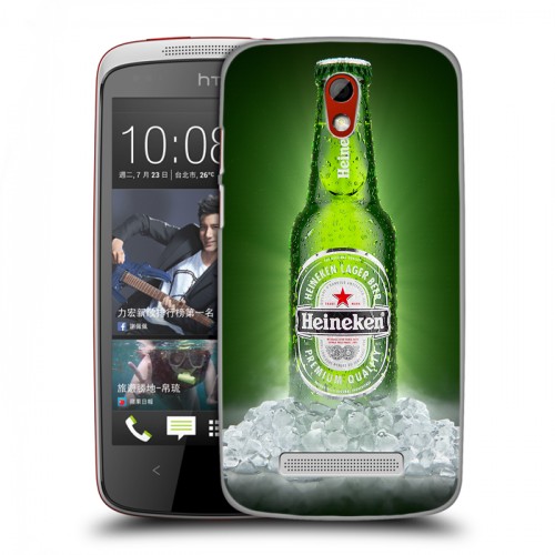 Дизайнерский пластиковый чехол для HTC Desire 500 Heineken