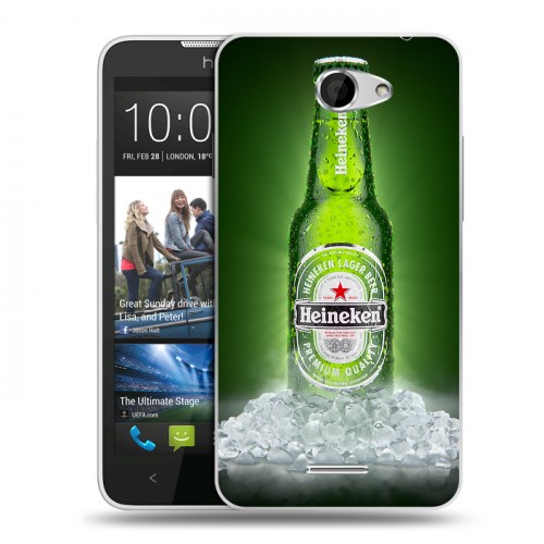 Дизайнерский пластиковый чехол для HTC Desire 516 Heineken