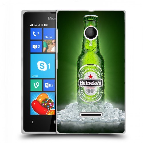 Дизайнерский пластиковый чехол для Microsoft Lumia 435 Heineken