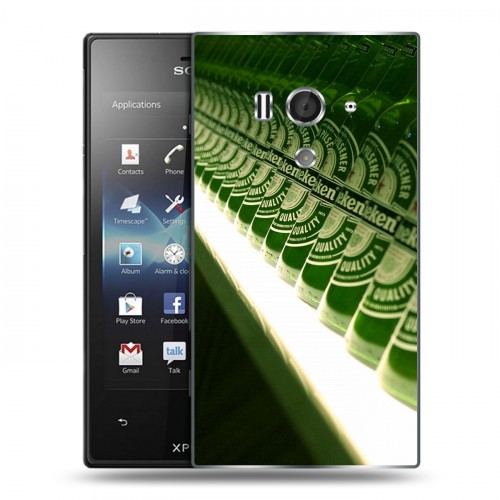 Дизайнерский пластиковый чехол для Sony Xperia acro S Heineken