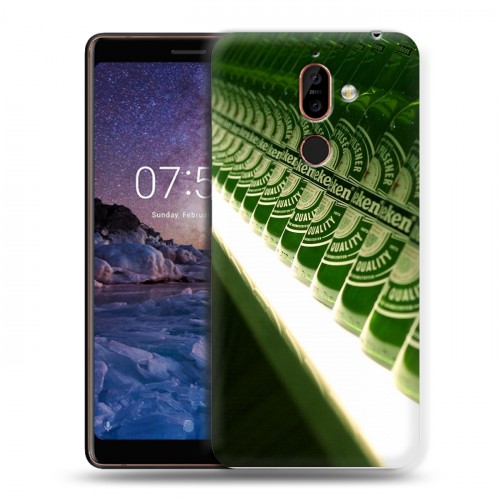 Дизайнерский пластиковый чехол для Nokia 7 Plus Heineken