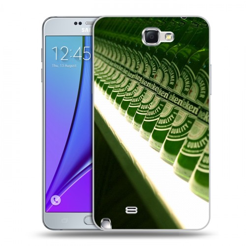 Дизайнерский пластиковый чехол для Samsung Galaxy Note 2 Heineken