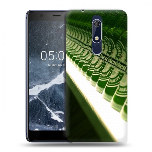 Дизайнерский пластиковый чехол для Nokia 5.1 Heineken