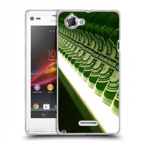 Дизайнерский пластиковый чехол для Sony Xperia L Heineken