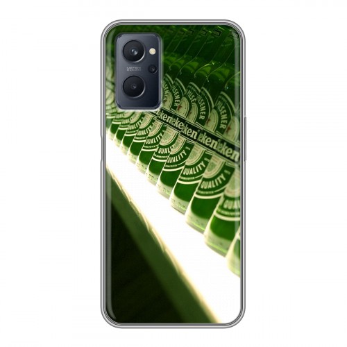 Дизайнерский силиконовый с усиленными углами чехол для Realme 9i Heineken
