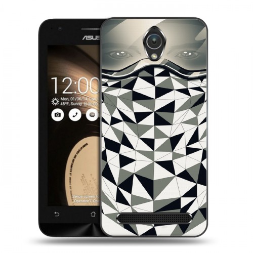 Дизайнерский пластиковый чехол для ASUS Zenfone Go Маски Black White