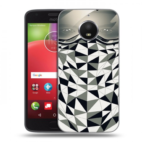 Дизайнерский силиконовый чехол для Motorola Moto E4 Plus Маски Black White