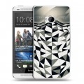 Дизайнерский пластиковый чехол для HTC One (M7) Dual SIM Маски Black White