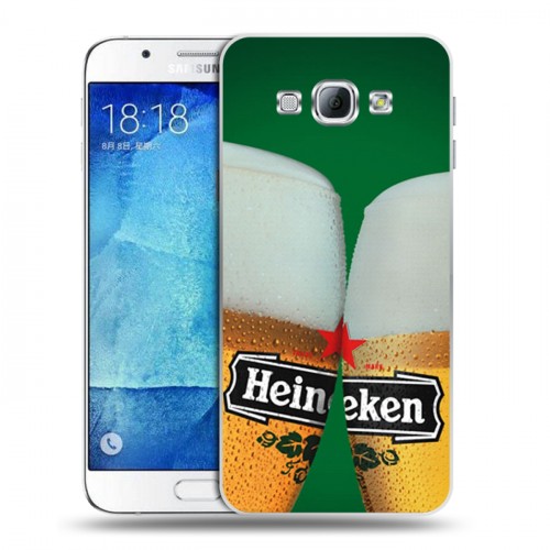 Дизайнерский пластиковый чехол для Samsung Galaxy A8 Heineken