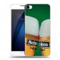 Дизайнерский пластиковый чехол для Meizu U20 Heineken