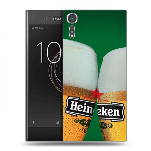 Дизайнерский пластиковый чехол для Sony Xperia XZs Heineken