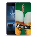 Дизайнерский пластиковый чехол для Nokia 8 Heineken