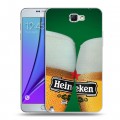 Дизайнерский пластиковый чехол для Samsung Galaxy Note 2 Heineken