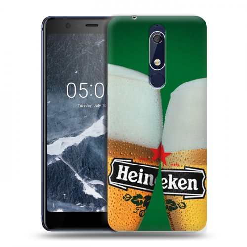 Дизайнерский пластиковый чехол для Nokia 5.1 Heineken