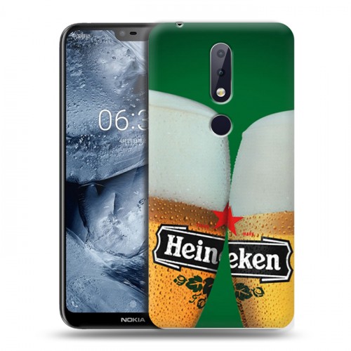 Дизайнерский пластиковый чехол для Nokia 6.1 Plus Heineken