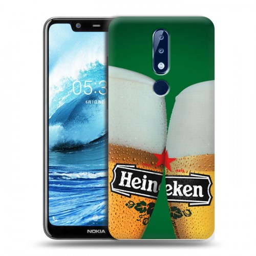 Дизайнерский силиконовый чехол для Nokia 5.1 Plus Heineken