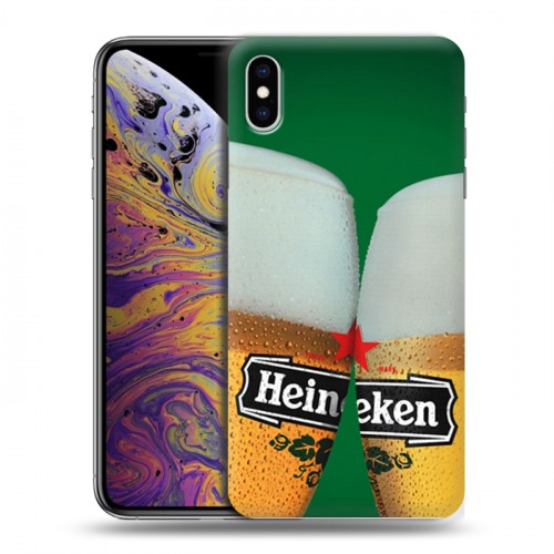 Дизайнерский силиконовый чехол для Iphone Xs Max Heineken