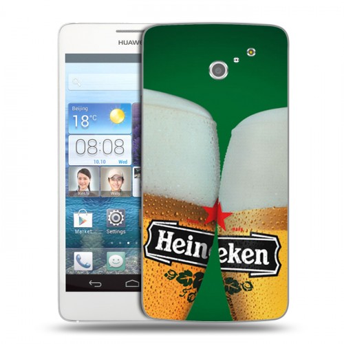 Дизайнерский пластиковый чехол для Huawei Ascend D2 Heineken