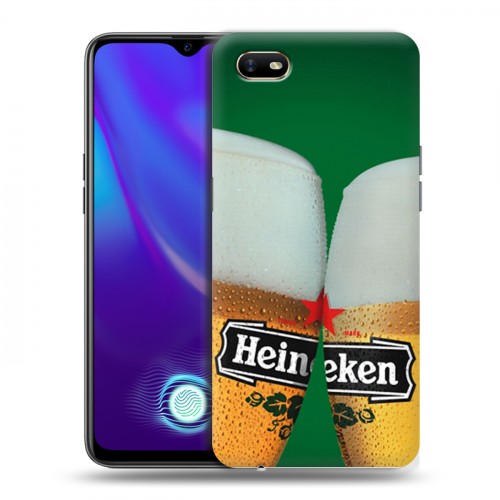 Дизайнерский силиконовый с усиленными углами чехол для OPPO A1k Heineken