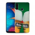 Дизайнерский пластиковый чехол для Samsung Galaxy A20s Heineken