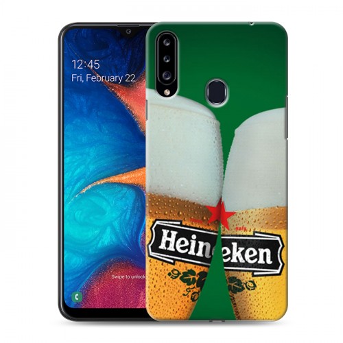 Дизайнерский пластиковый чехол для Samsung Galaxy A20s Heineken