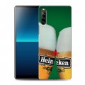 Дизайнерский силиконовый с усиленными углами чехол для Sony Xperia L4 Heineken