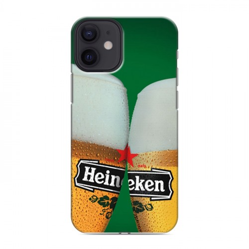 Дизайнерский силиконовый с усиленными углами чехол для Iphone 12 Mini Heineken