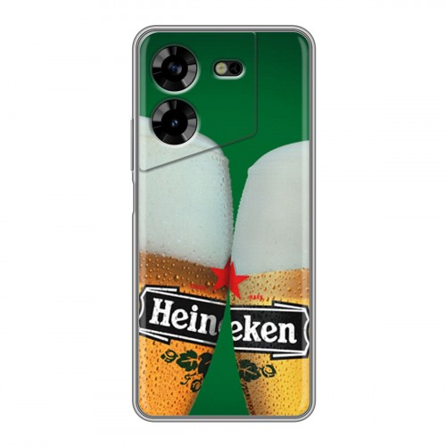 Дизайнерский силиконовый с усиленными углами чехол для Tecno Pova 5 4G Heineken