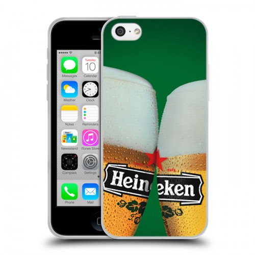 Дизайнерский пластиковый чехол для Iphone 5c Heineken