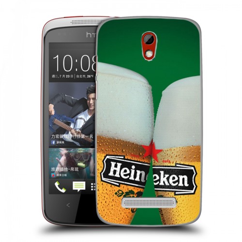 Дизайнерский пластиковый чехол для HTC Desire 500 Heineken