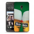 Дизайнерский пластиковый чехол для HTC Desire 700 Heineken