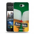 Дизайнерский пластиковый чехол для HTC Desire 516 Heineken