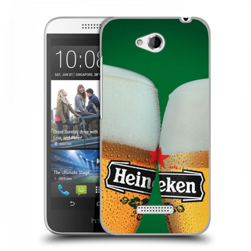 Дизайнерский пластиковый чехол для HTC Desire 616 Heineken