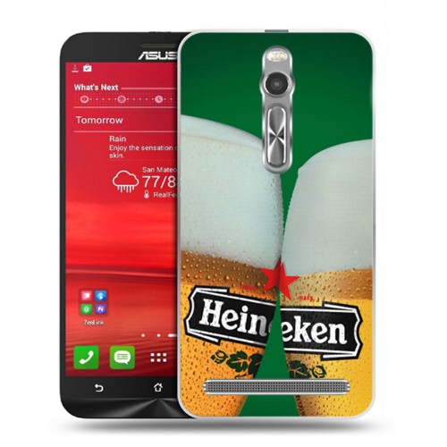 Дизайнерский пластиковый чехол для Asus Zenfone 2 Heineken