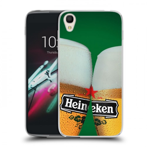 Дизайнерский пластиковый чехол для Alcatel One Touch Idol 3 (4.7) Heineken