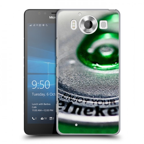 Дизайнерский пластиковый чехол для Microsoft Lumia 950 Heineken