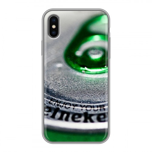 Дизайнерский силиконовый чехол для Iphone x10 Heineken