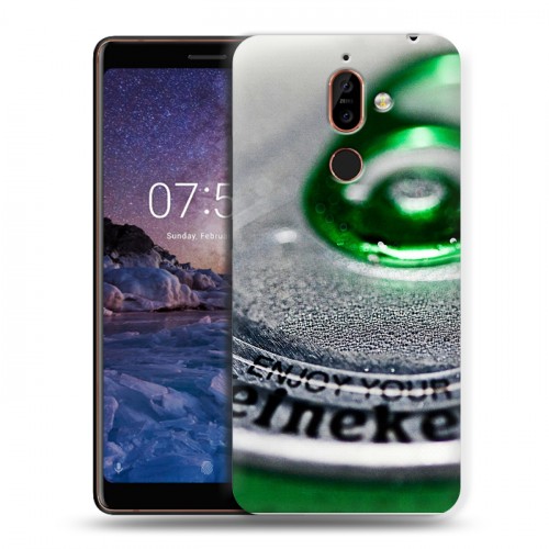 Дизайнерский пластиковый чехол для Nokia 7 Plus Heineken