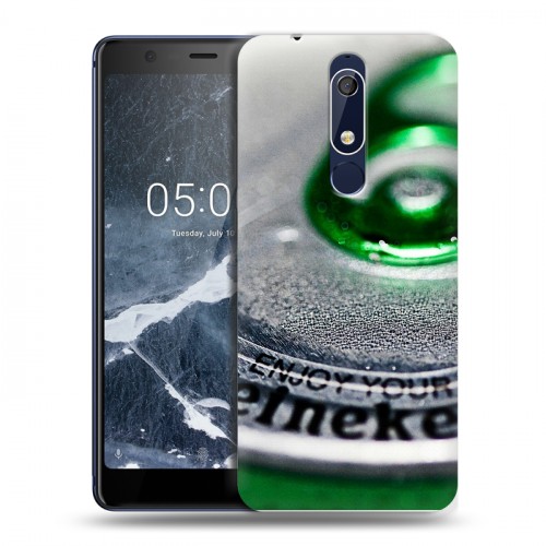 Дизайнерский пластиковый чехол для Nokia 5.1 Heineken