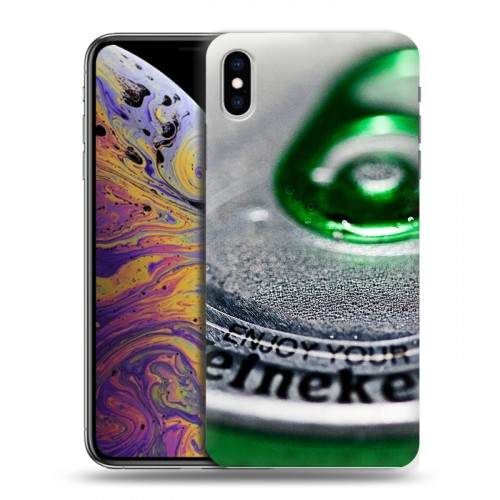 Дизайнерский силиконовый чехол для Iphone Xs Max Heineken