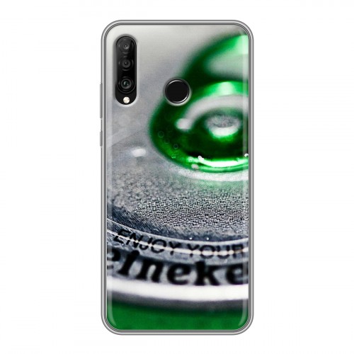 Дизайнерский силиконовый с усиленными углами чехол для Huawei P30 Lite Heineken